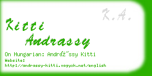 kitti andrassy business card